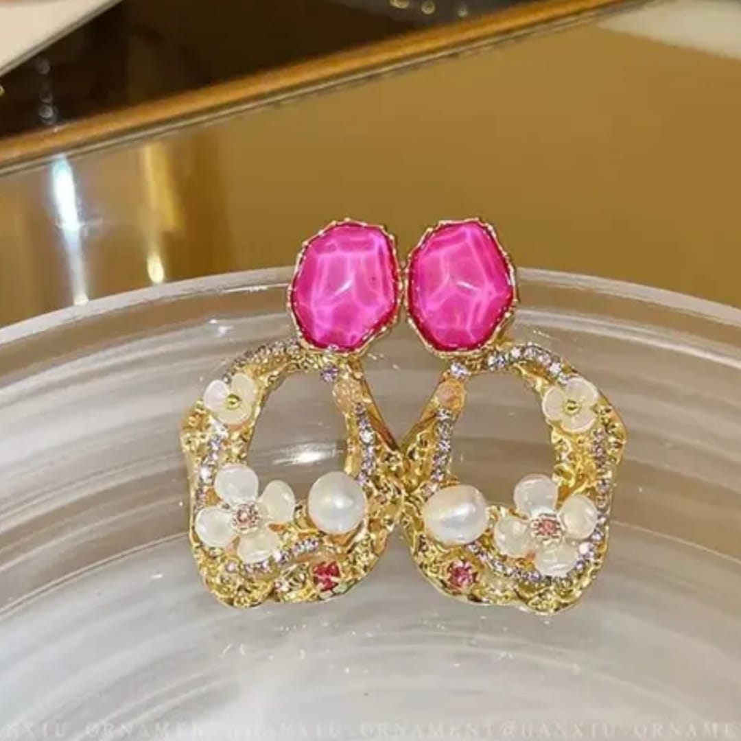 Fresh Flirty Pink Earrings