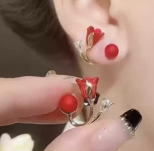 Rose is Love Earrings