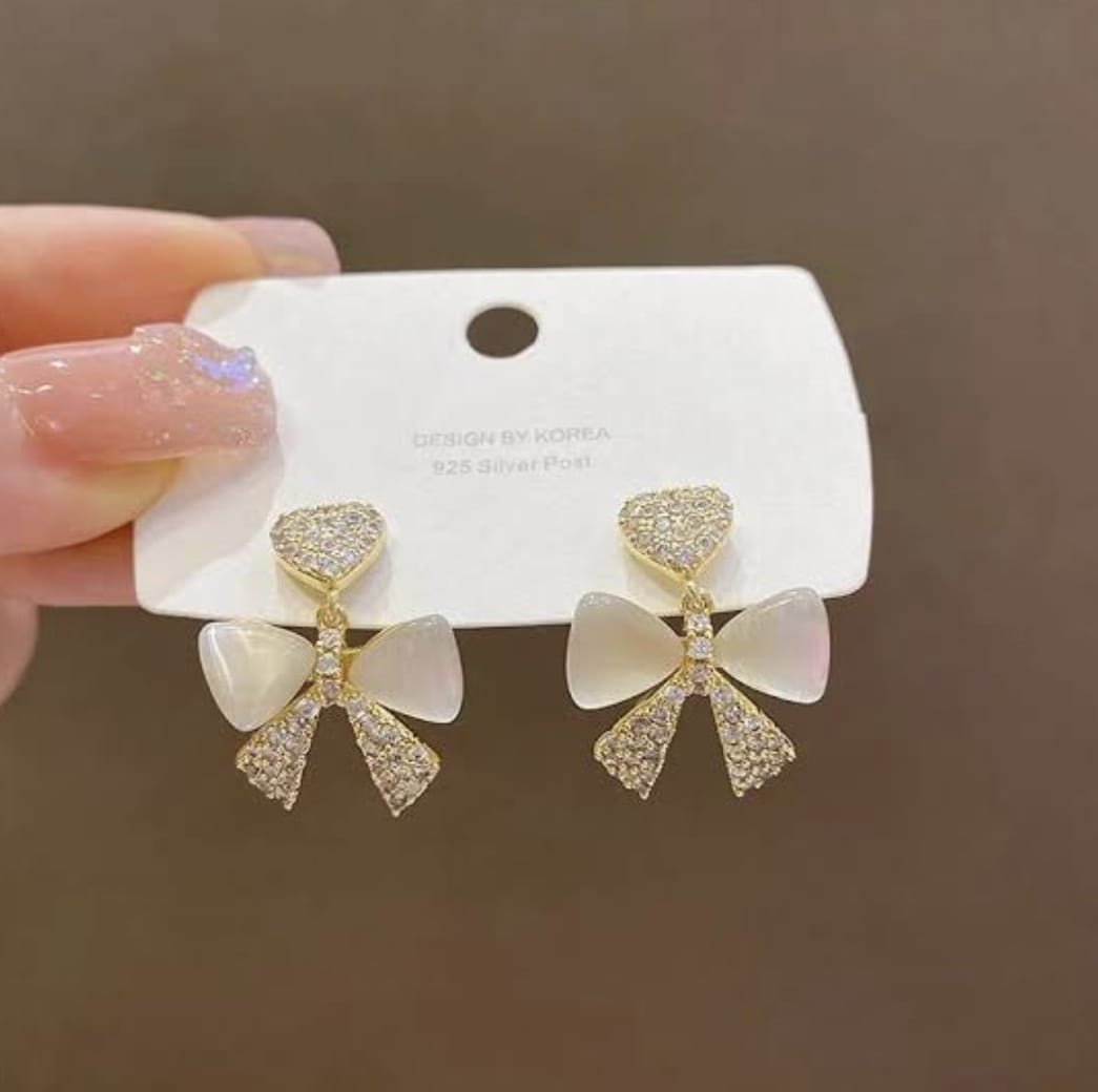 Adore You Bow Crystal Earrings