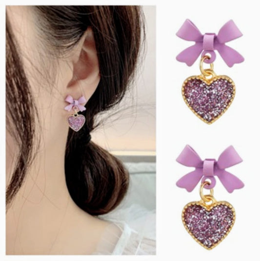 I Love You for Life Heart-Shaped Earrings