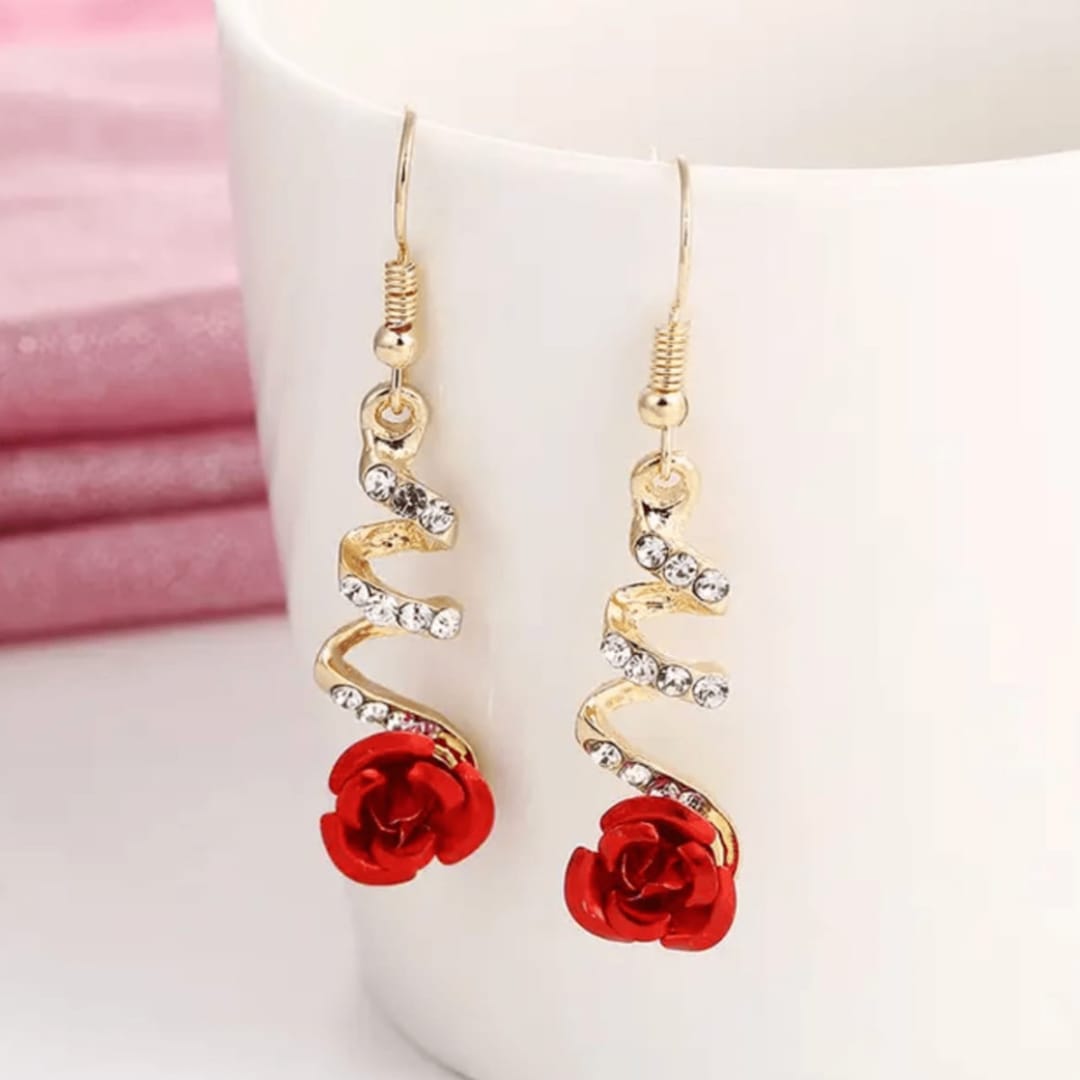 Aura Red Earrings