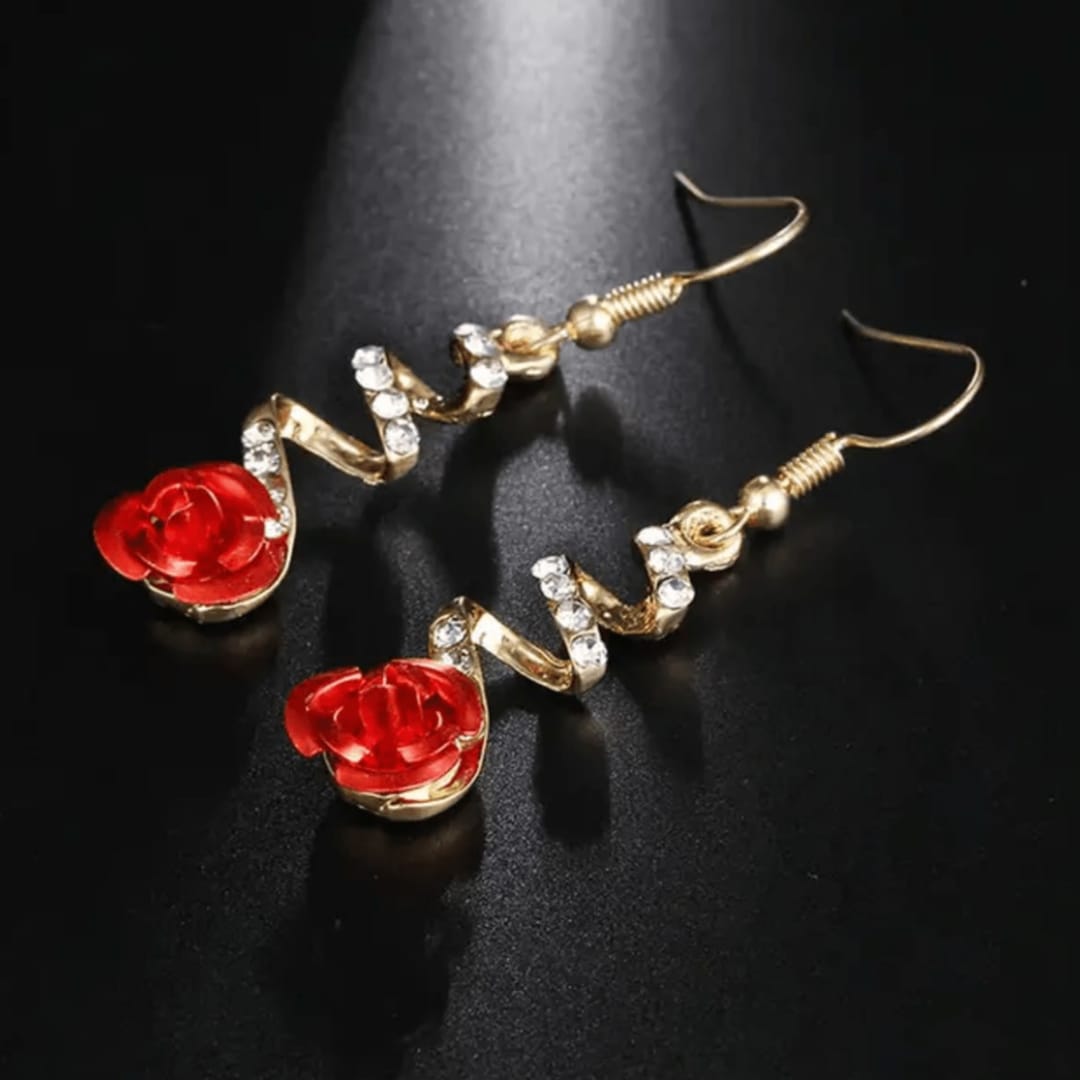 Aura Red Earrings