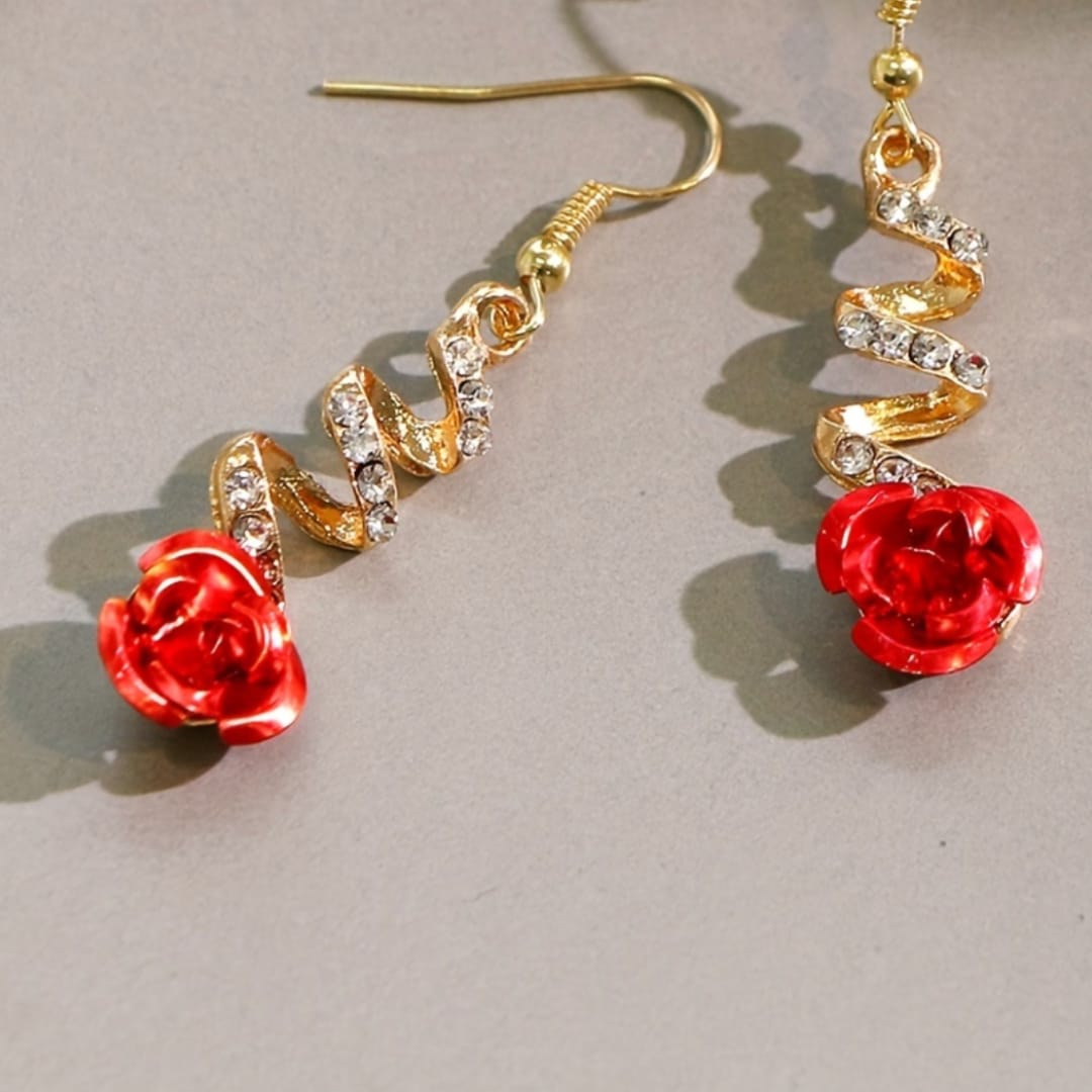 Aura Red Earrings