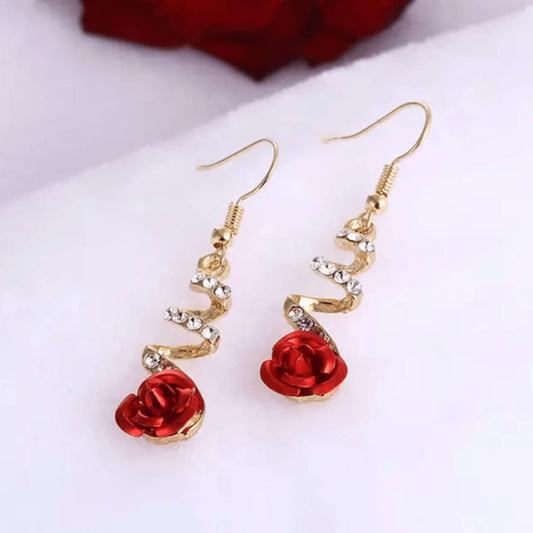 Aura Red Earrings