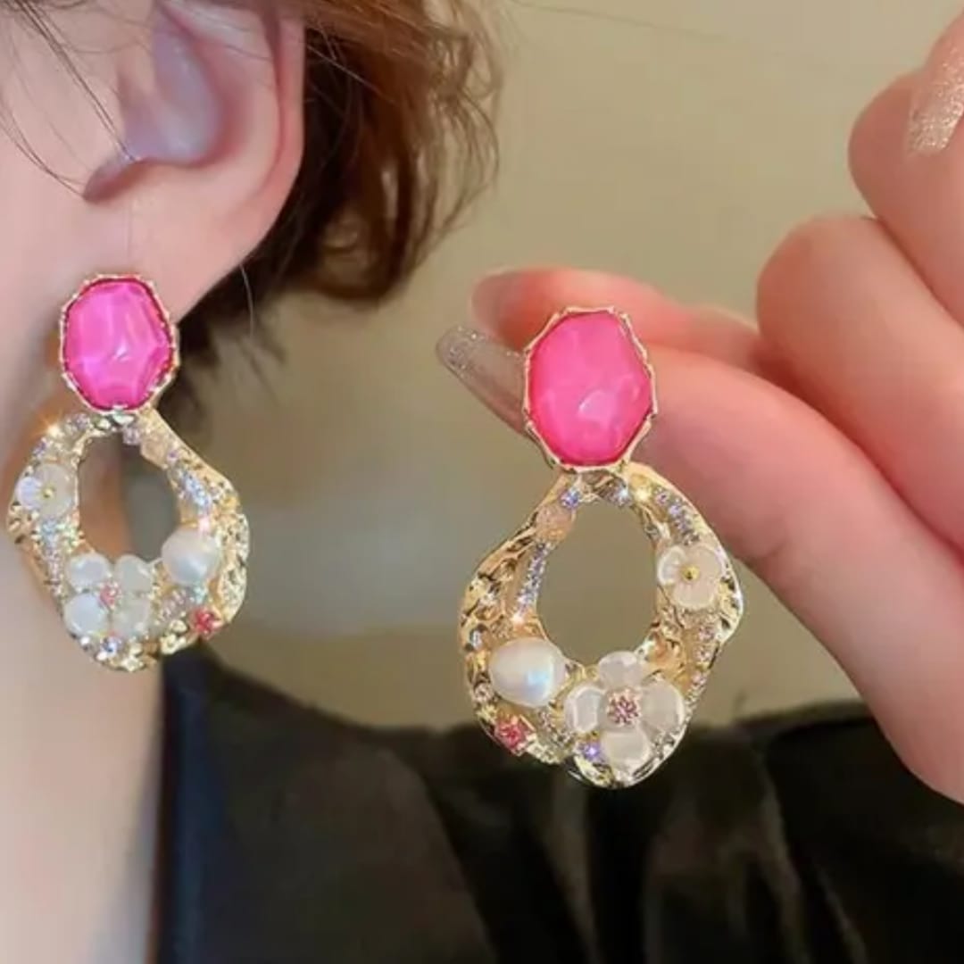 Fresh Flirty Pink Earrings