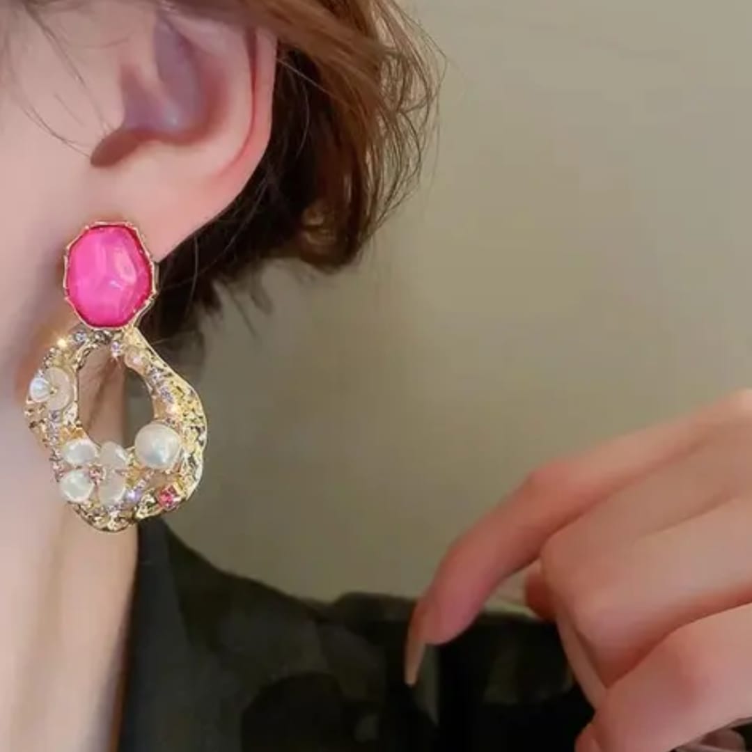 Fresh Flirty Pink Earrings