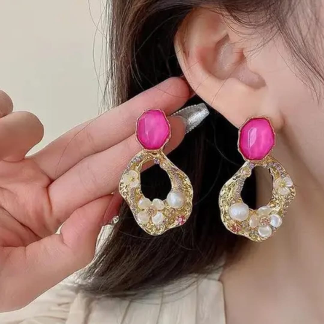 Fresh Flirty Pink Earrings