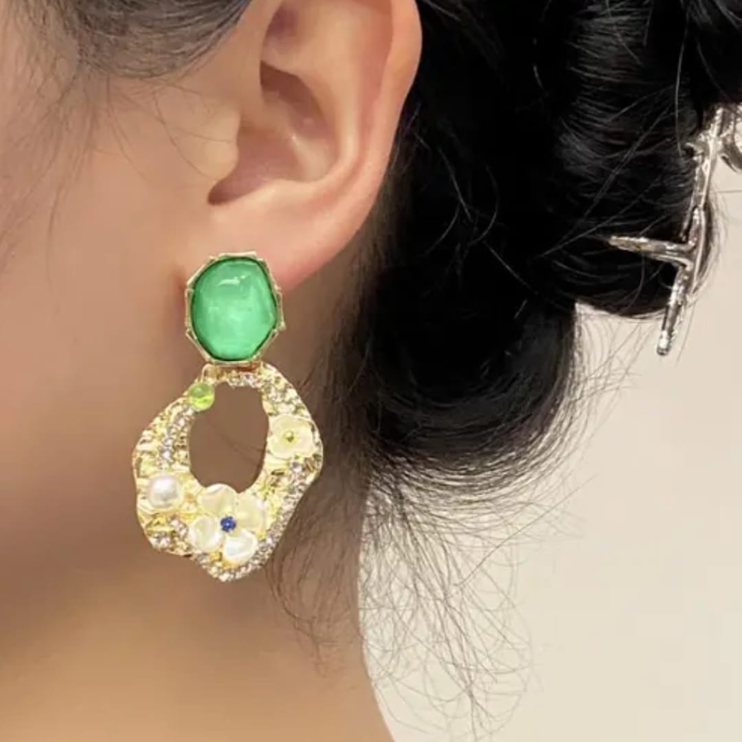 Fresh Flirty Green Earrings