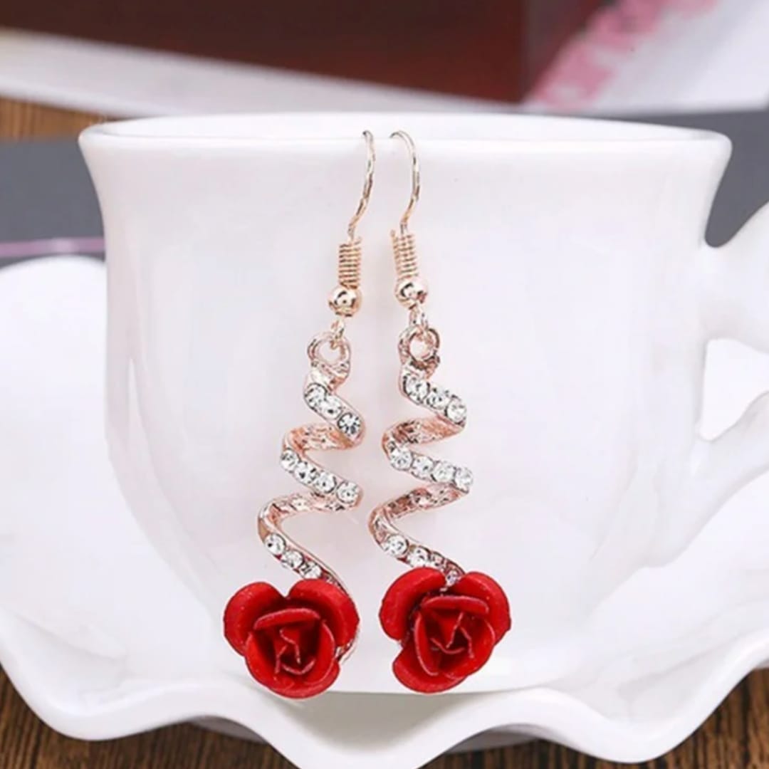 Aura Red Earrings