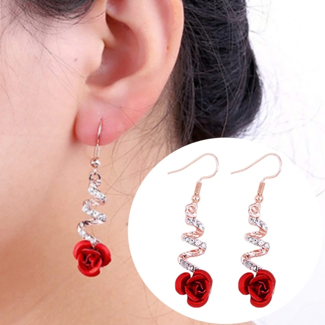 Aura Red Earrings